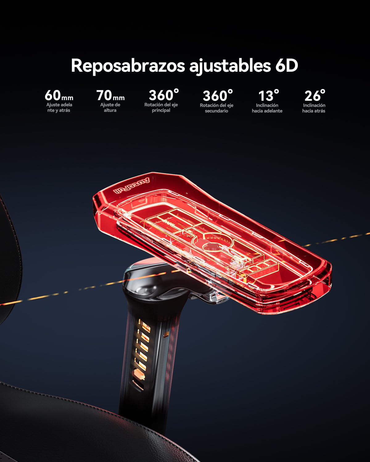 AutoFull M6 Pro 2.0 Silla Gaming Ergonómica | Silla de Juego con Reposabrazos 6D, Soporte Lumbar Dinámico y Reposapiés | Silla Gaming Ventilada y Calefactable (Nueva Generación)