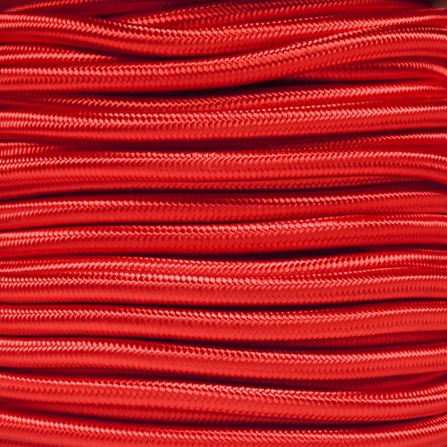 West Coast Paracord Bungee Elastic Nylon Shock Cord (1/4 Inch x 50 Feet, Imperial Red)