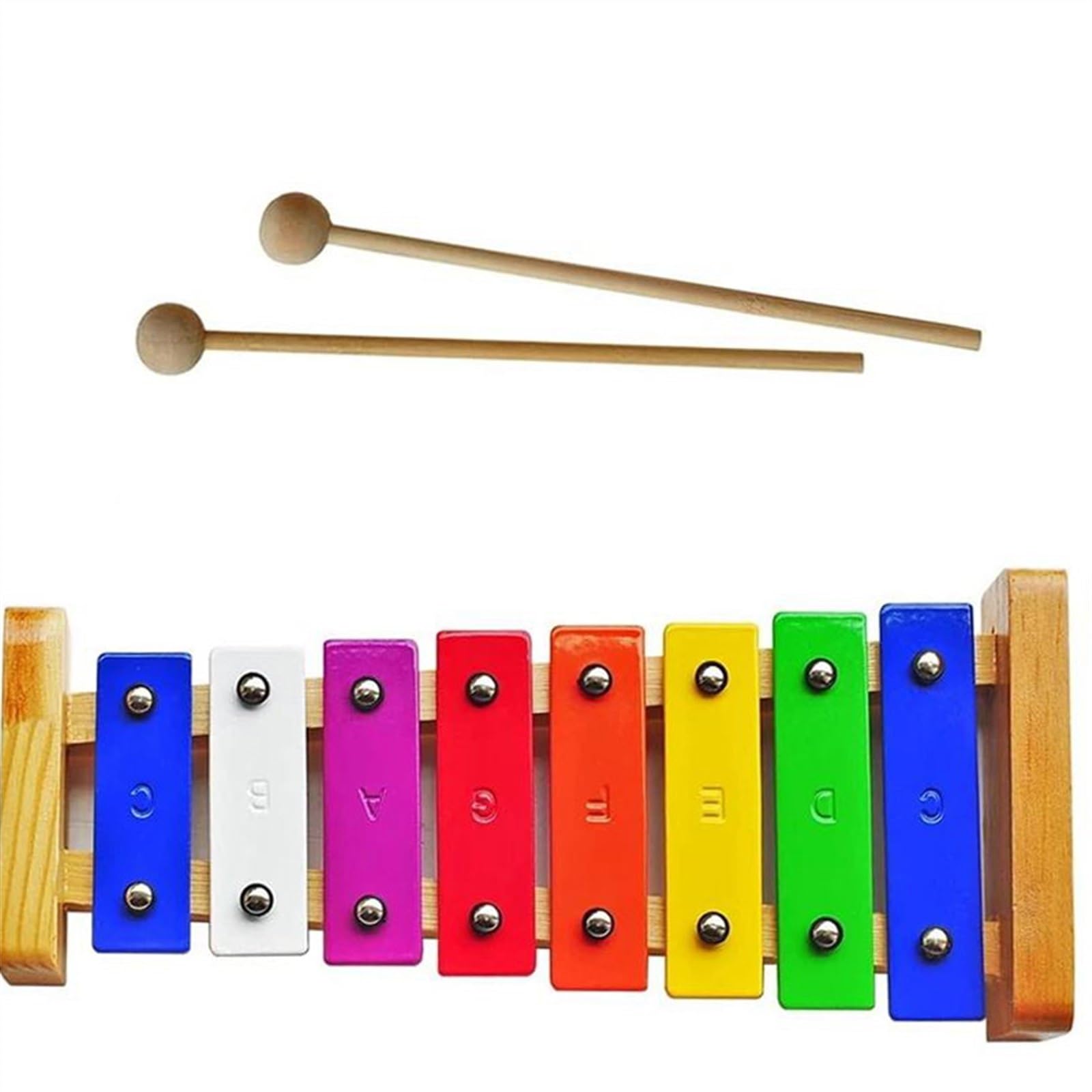 xilófono profesional Xilófono De Madera De 8 Notas/barra Metálica Colorida Instrumento Musical