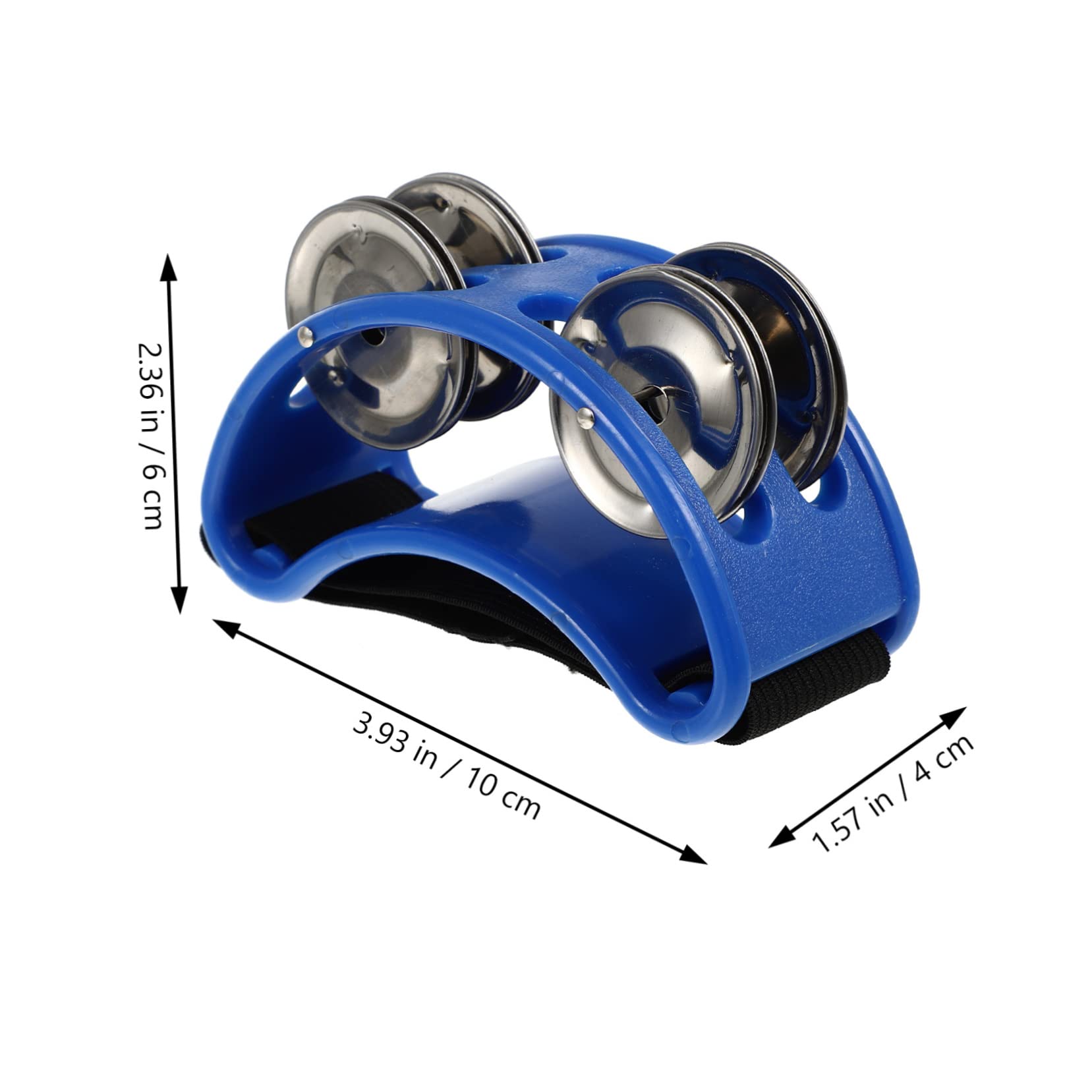 SUPVOX Musical Instrument for Percussion Instrument Foot Rattle Bell Stage Perform Blue Foot Jingle Bells
