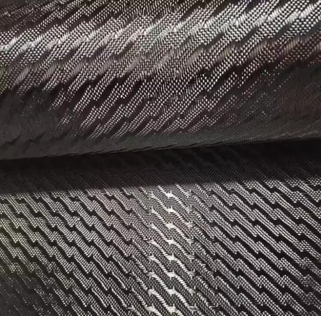 3k240g Genuine Carbon Fiber Lightning Wavy Pattern Carbon Fabric for Automotive modifications, Interior, Exterior, and Mirrors. (Black, 0.5mx1m)
