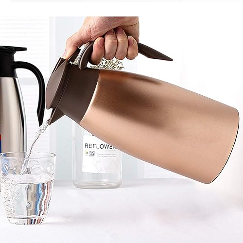 Miniatura 30 de Jarra de café de 68 onzas con aislamiento térmico de acero inoxidable para café, agua caliente, té, bebidas calientes, mantiene 12 horas calientes