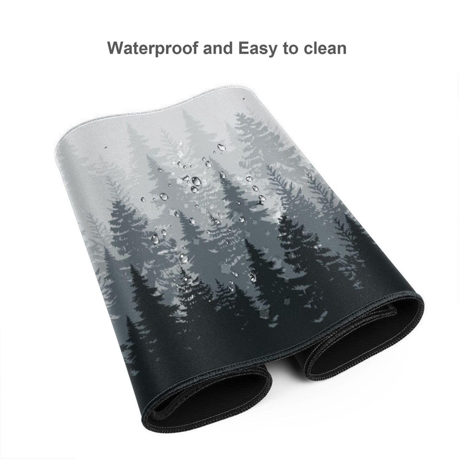 AQQA 3XL - Tappetino per mouse oversize (120 x 61 cm), tappetino per mouse da gaming, motivo sfondo foresta, XXXL, tappetino per mouse lungo esteso con gomma antiscivolo, per laptop, computer e PC,