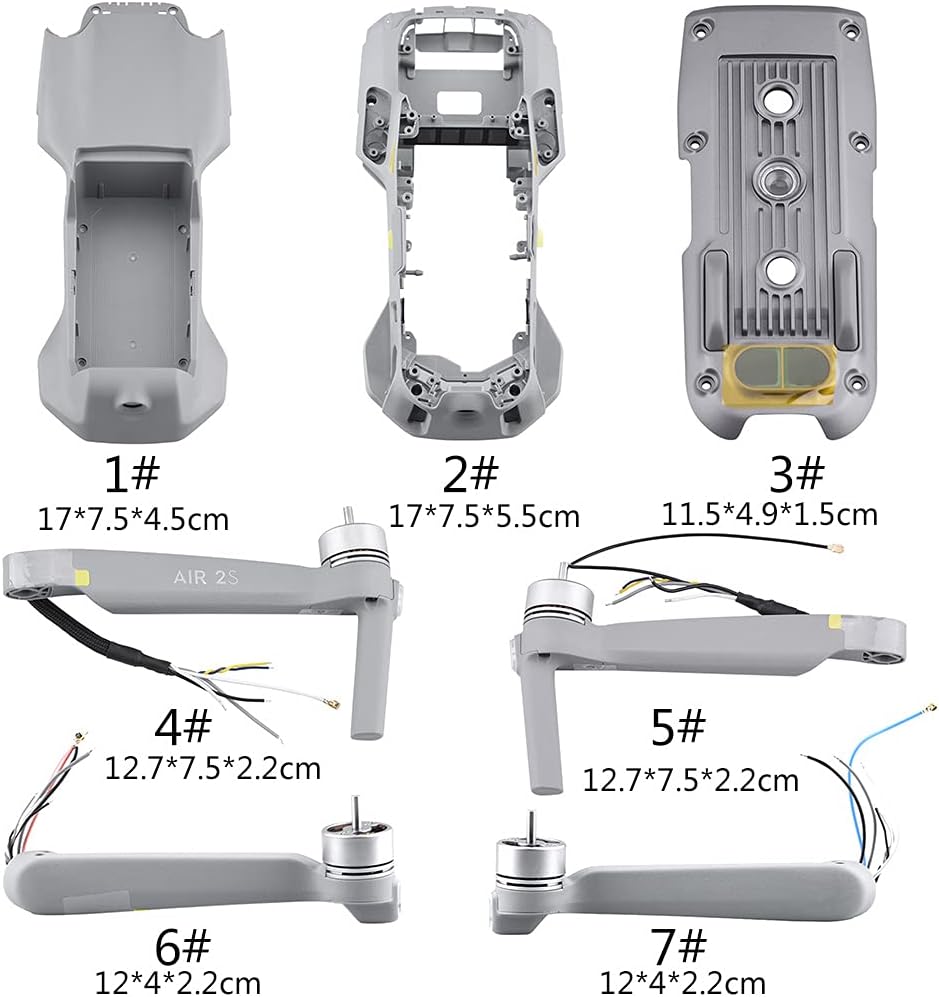 ドローン部品 ボディシェルモーターアーム上部下部カバーミドル