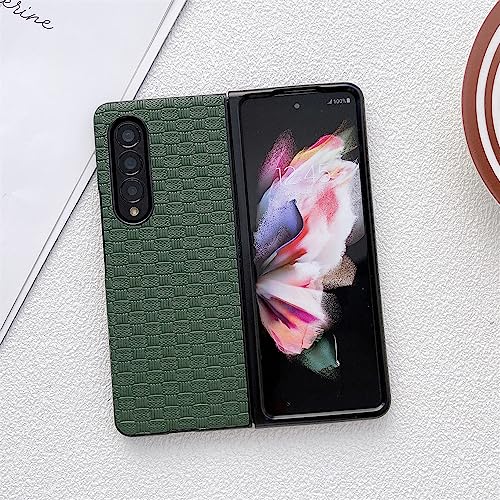 Coque rigide verte Samsung Galaxy Z Fold 4 étui weave pour le quotidien