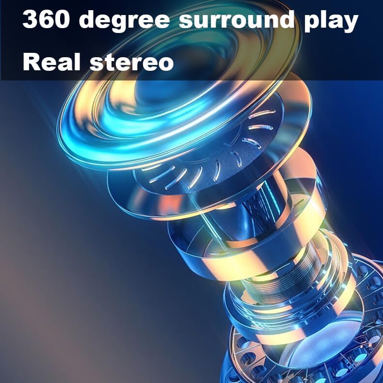 Miniatura 7 de Generic Altavoz portátil inalámbrico al aire libre impermeable Bluetooth TF tarjeta FM reproductor estéreo fuerte energía de graves para regalos de