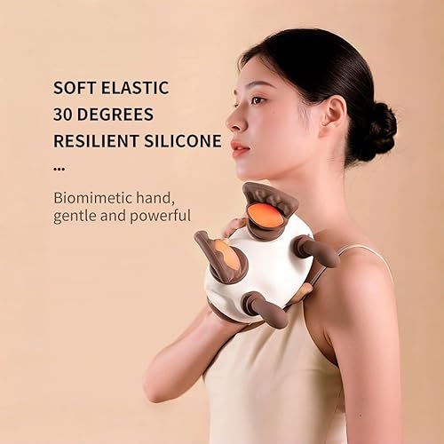 Miniatura 8 de yuelans Bionic - Masajeador térmico portátil, masajeador shiatsu de cuello y espalda, masaje eléctrico de tejido profundo 4D, diseño de mano humana