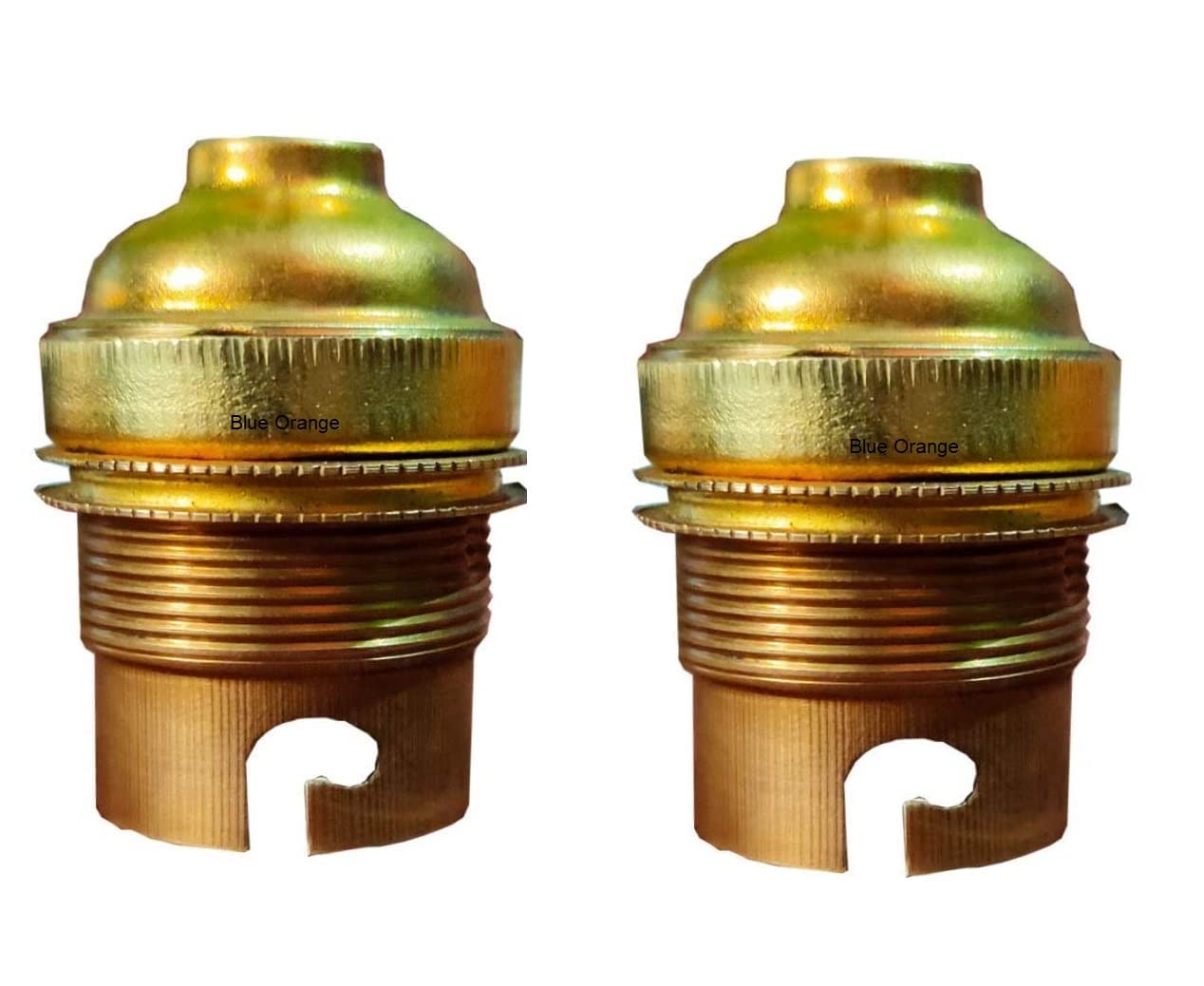 MSAG Brass B22 Holder for Table Lamps | Pendant Lamp Holder | Fits Fabric Shade | 250V Rated | 3/8" Thread Size | Pack of 2