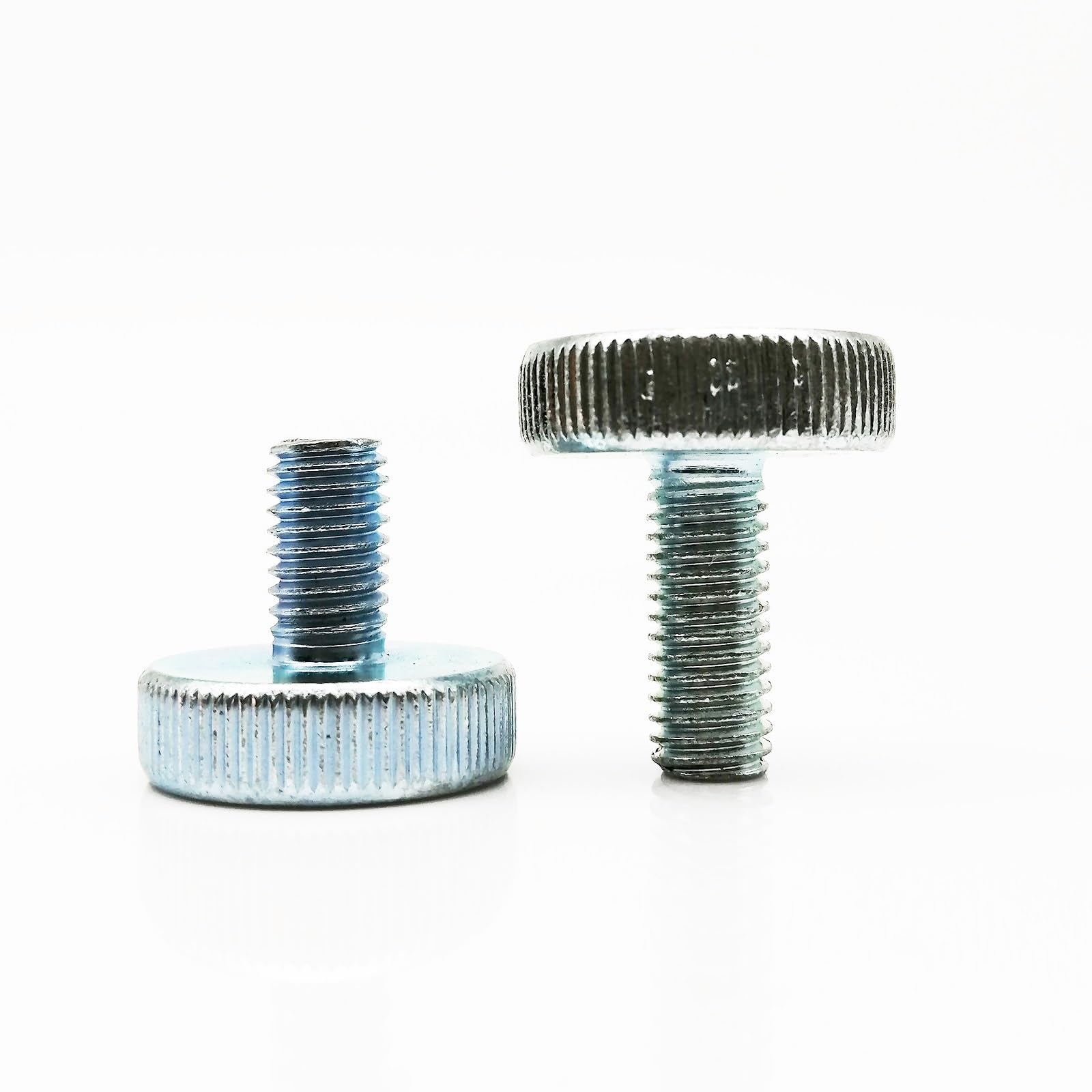 Tornillo autorroscante de 1/2/5 piezas M3 M4 M5 M6 M8 M10 DIN653 de acero al carbono moleteado de cabeza plana tornillo de pulgar ajuste tornillo sin herramientas (45 mm, M6 (5 piezas)