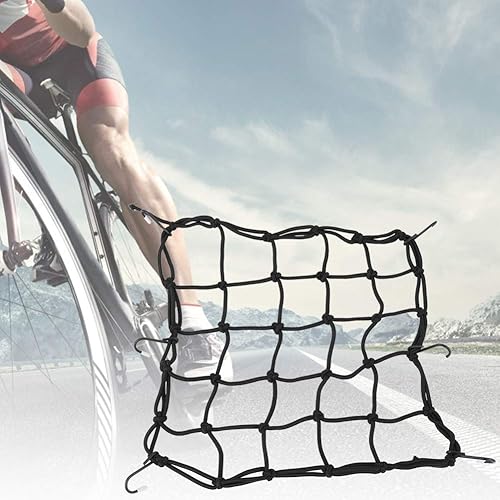 Miniatura 9 de VGEBY1 Cubierta de red de equipaje para bicicleta, red de carga para equipaje con 6 ganchos para almacenamiento de bicicletas