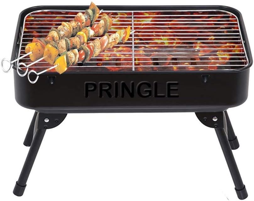 PRINGLE Bbq 1902 Charcoal Barbeque Grill Maker (Black), Free Standing