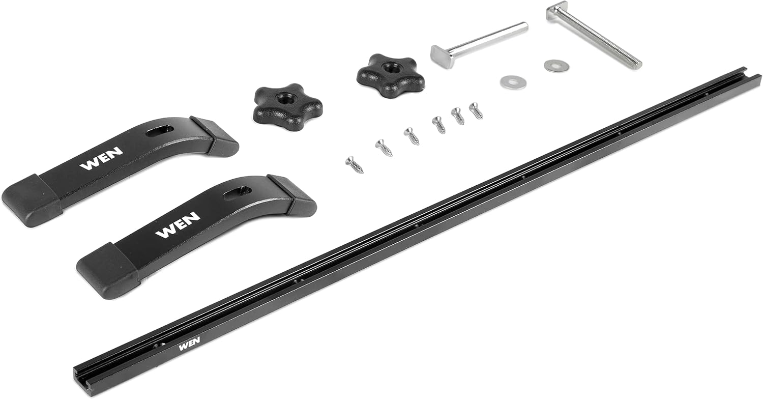 WEN 24-Inch Universal T-Track and Hold Down Clamps Kit for Woodworking (WAT241)