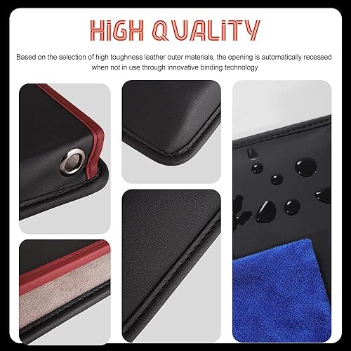 Miniatura 3 de ASUBHA Organizador de relleno de espacio para asiento de automóvil, de piel sintética, organizador de bolsillo para automóvil, accesorios interiores