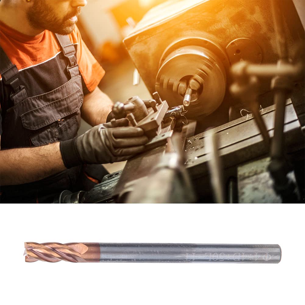4mm 4 Dents Fraise en Bout Nano de Coupeur de Fraisage fraise en Bout CNC en Acier de Tungstène de Fraise en Bout de Spirale de Revêtement Nano(5pcs)