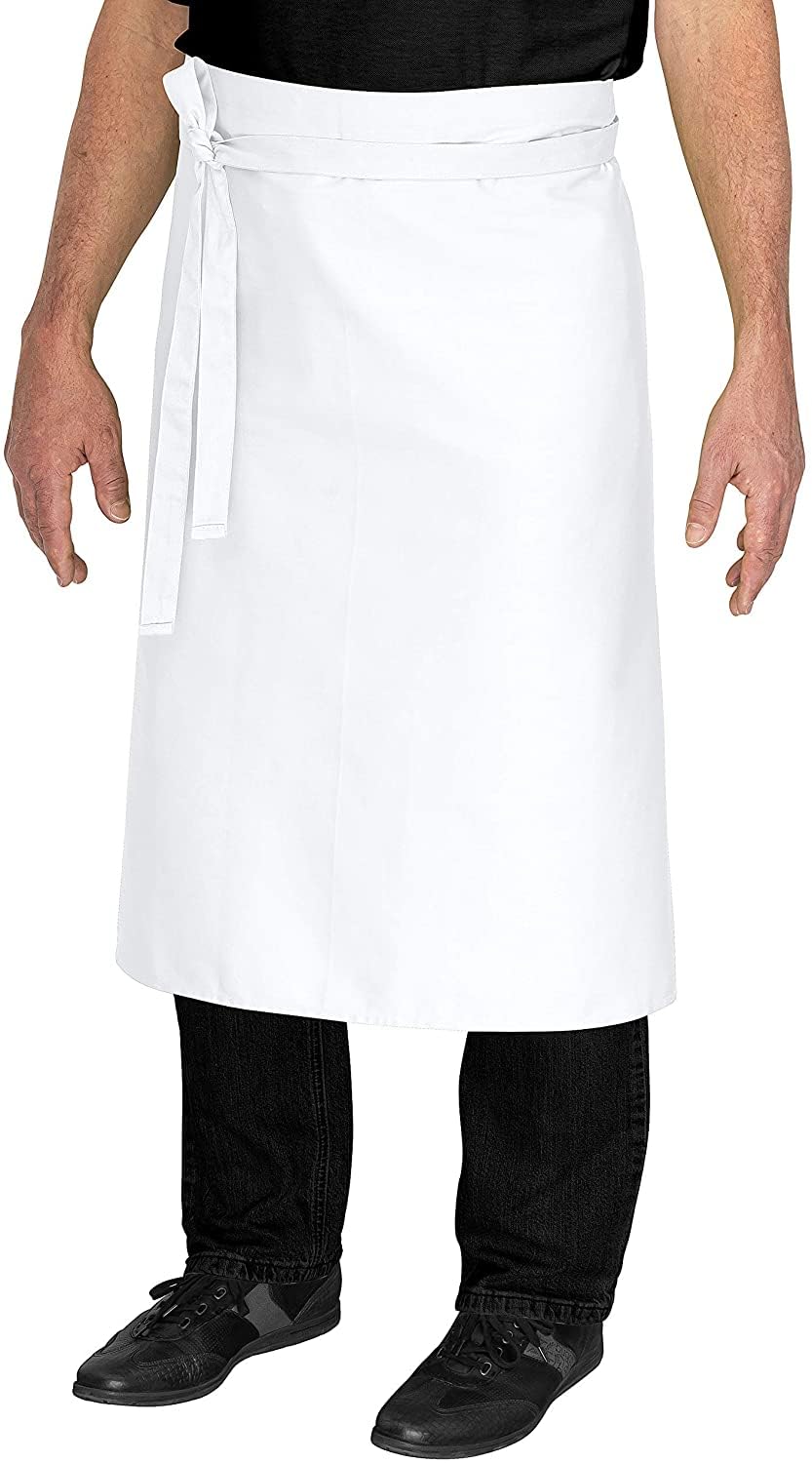 DESERMO Delantal ligero de 80 cm x 100 cm (largo x ancho), excelente delantal de cintura para hombre y mujer | mezcla de alta calidad de algodón y poliéster | Peso: 190 g/m²