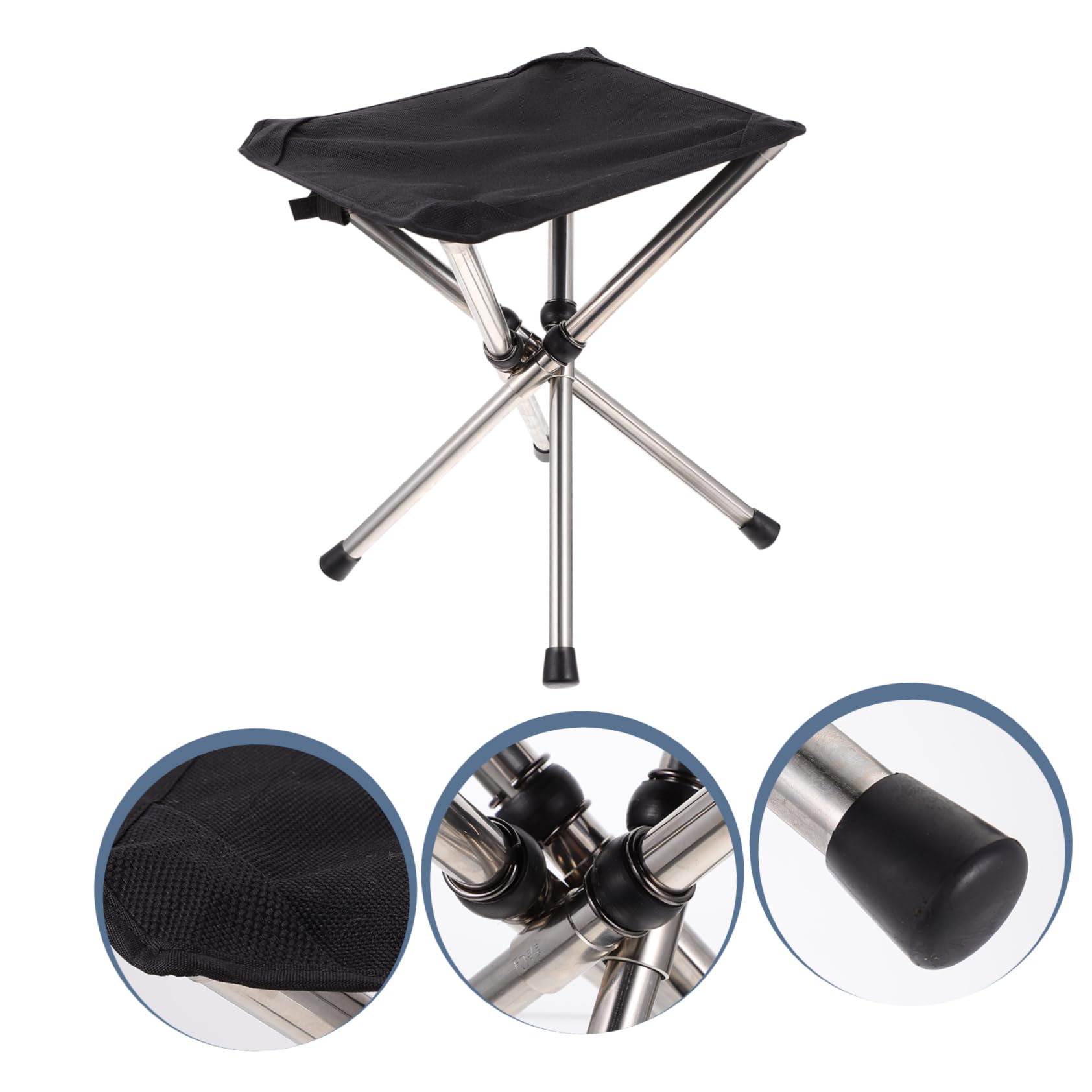 Mikinona 1pezzi Sgabello Portatile per Campeggio Sedia da Esterno Sgabello da Pesca Fondo Stabile per Uso Versatile