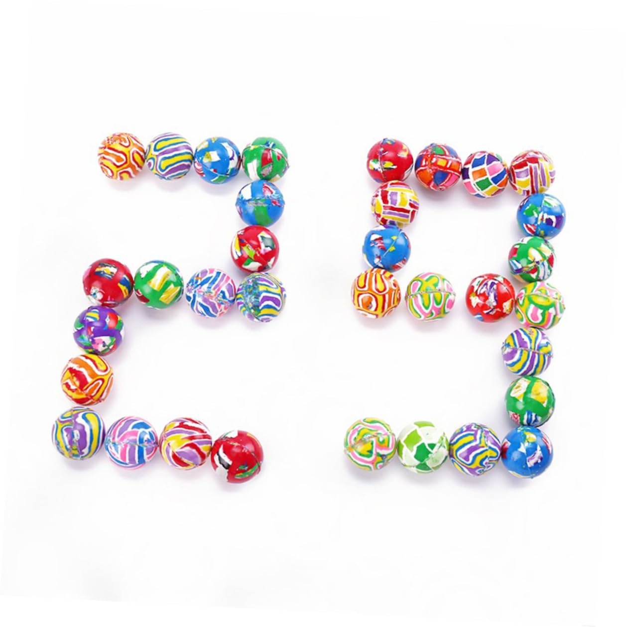 ERINGOGO Palline Rimbalzanti in Gomma da 32mm, Confezione da 100 Pezzi | Palline Rimbalzanti, Morbide e Alta Elasticità, per Compleanni e Festa dei Bambini, Gioco per Bambini