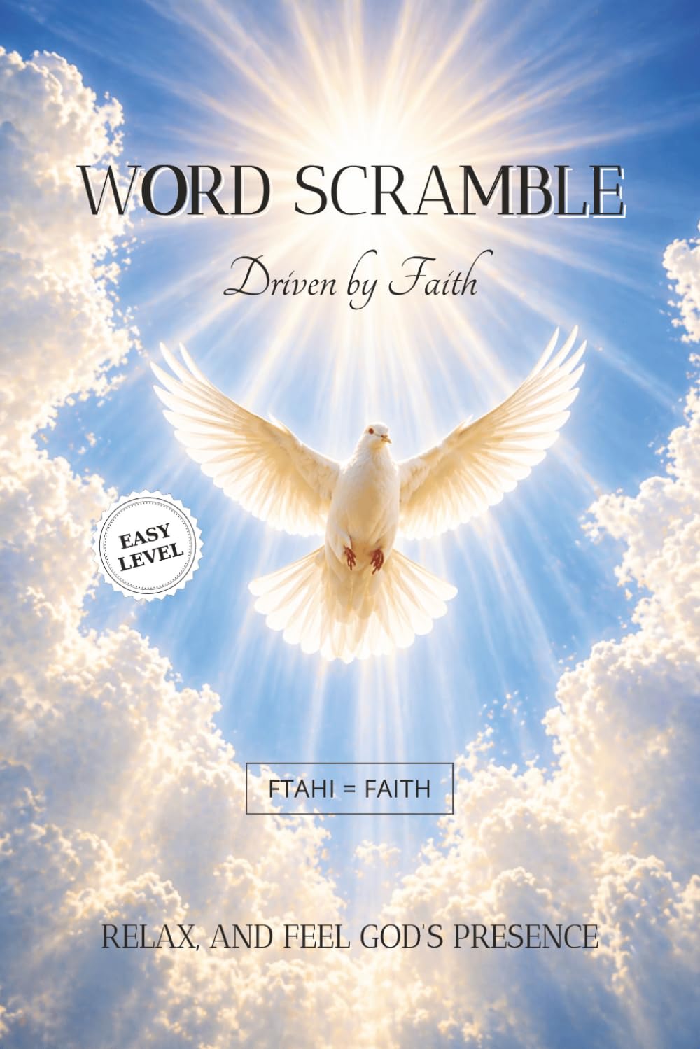 WORD SCRAMBLE Driven by Faith-Easy Level: Christian Word Scramble Puzzles featuring Easy Puzzles and Encouraging Bible Verses | Faith-Based Brain ... | 6x9 Inches, 110 Pages | 50+ Puzzles