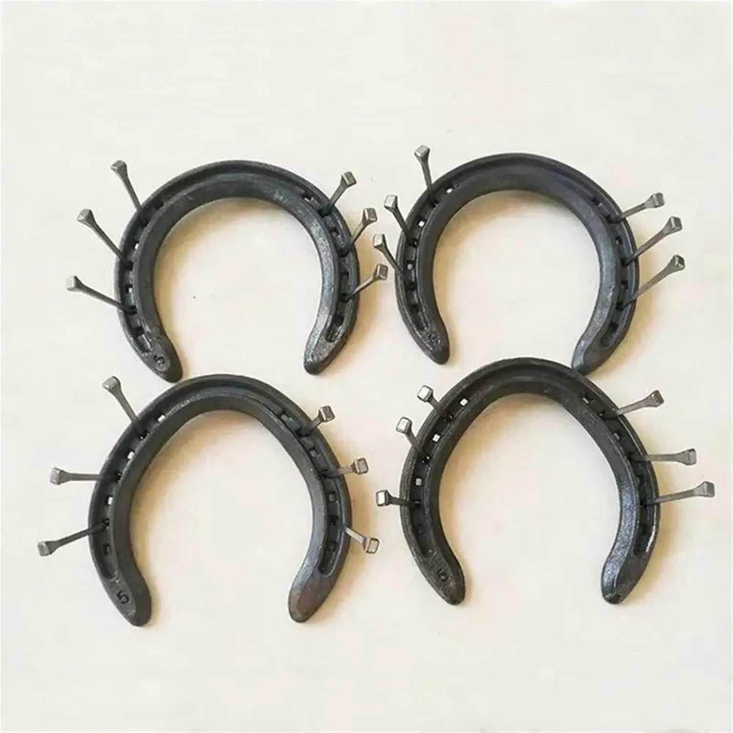 Horseshoe Nails 100 Pcs Steel Horseshoe Nails (E2/E3/E4/E5/E6/E7/E8) – New Tool for Harness Repair, Hoof Care & Equestrian Sports Gear(100Pcs E8 60.5mm)