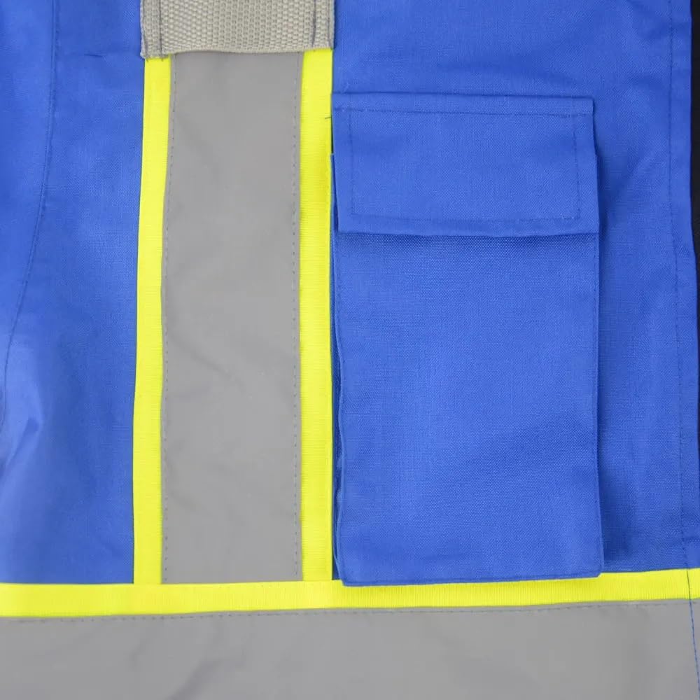 High Visibility Reflective Jacket with Fleece Liner, Warm Safety Work Jacket for Women & Girls, Multiple Pockets chaleco reflectante