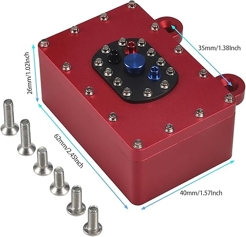 Miniatura 4 de Linsvirgo Caja receptora de orugas RC 110, caja de receptor de celda de combustible de aluminio CNC 2.362 * 1.575 * 1.024 in apto para plataformas