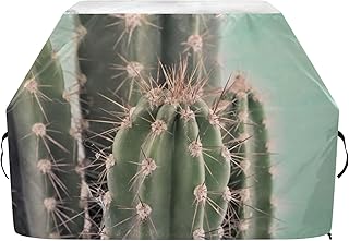 susiyo Grill Cover for Outdoor Grill, Waterproof Anti-UV/Dust/Fade/All-Weather Resistant BBQ Grill Cover for Outside 65 inch, Cactus on Blue Background