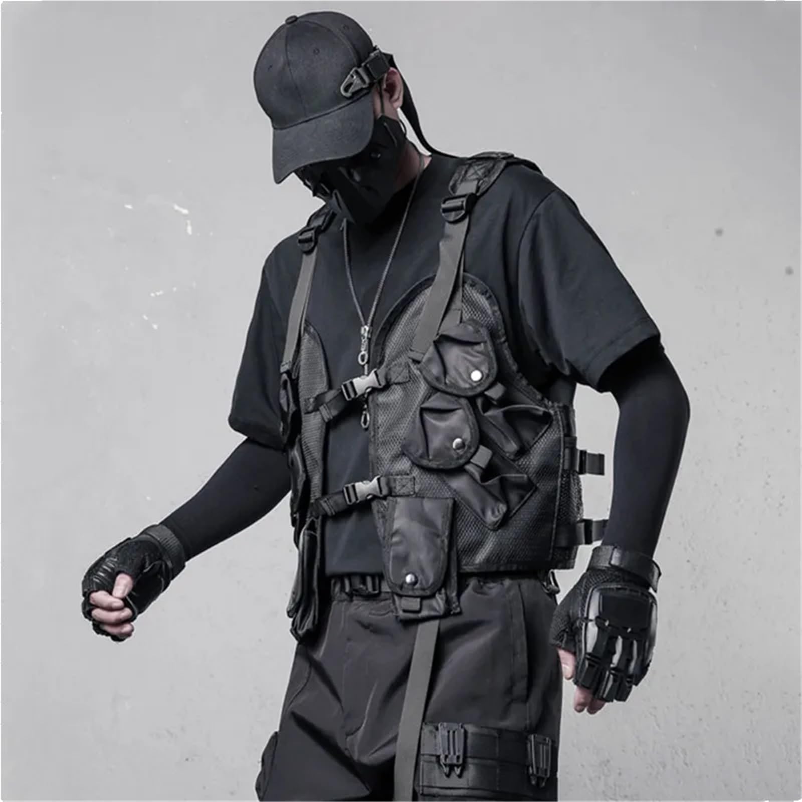 Chaleco Multibolsillos Chaleco de Carga Impermeable y Funcional for Exteriores, for Hombre y Mujer, sin Mangas, con múltiples Bolsillos para Cámping Fotografía Caza