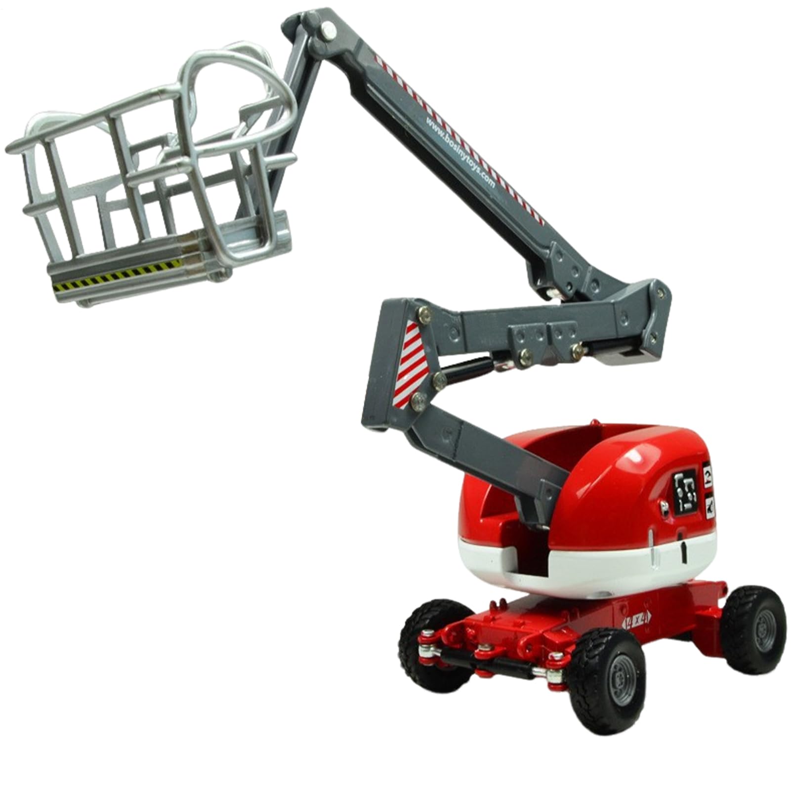 Modellino in di camion giocattolo funzionante - 1:87 Bracci mobili Ruote mobili Gru di sollevamento, Veicolo da costruzione in miniatura | Gioco di ruolo ingegneristico Set di giochi educativi p