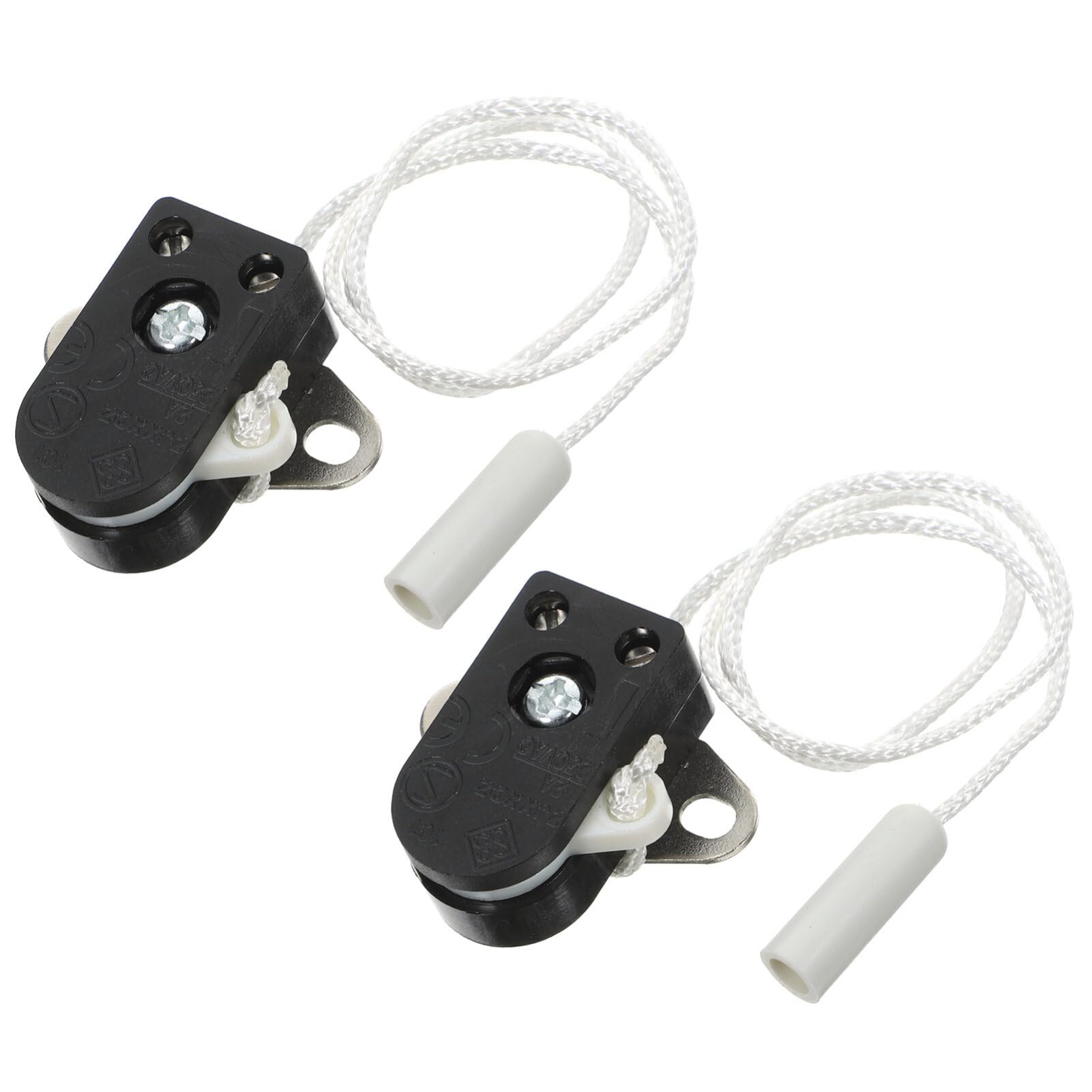 Veemoon Lot De 2 Interrupteurs à Tirette Pour Lampe - Cordon Tirette Salle De Bain, ABS Cuivre, Facile à Installer