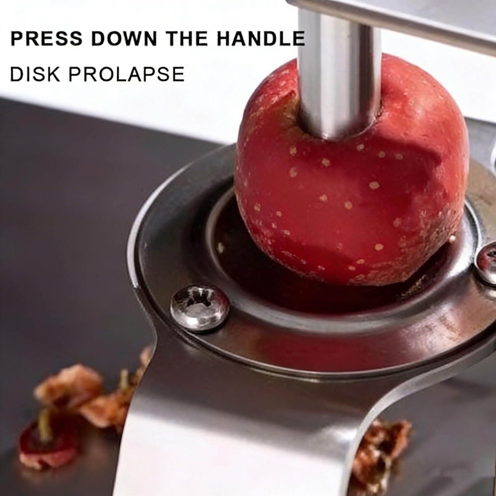 Herramienta de extracción de descorazonadores de frutas, descorazonador manual de semillas de espino de acero inoxidable con 4 cuchillas reemplazables, removedor de frutas de cocina para uso doméstico