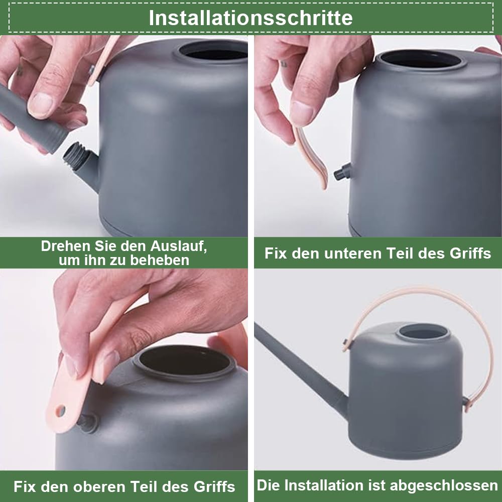 Kool Products Annaffiatoio Lyndee 1,8L – Design Elegante, Senza BPA, Per Piante Da Interno/Esterno, In Plastica - 5