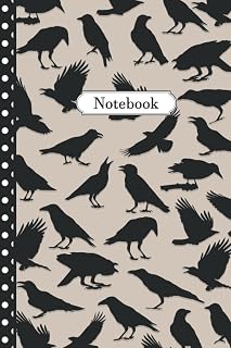 Crow Notebook: Pretty Crow Journal: 100 Pages (6x9") Crow Lined Notebook For Teens, Kids, Students, Girls, Adults, Teachers, School, Birthday Kids Writing Notes