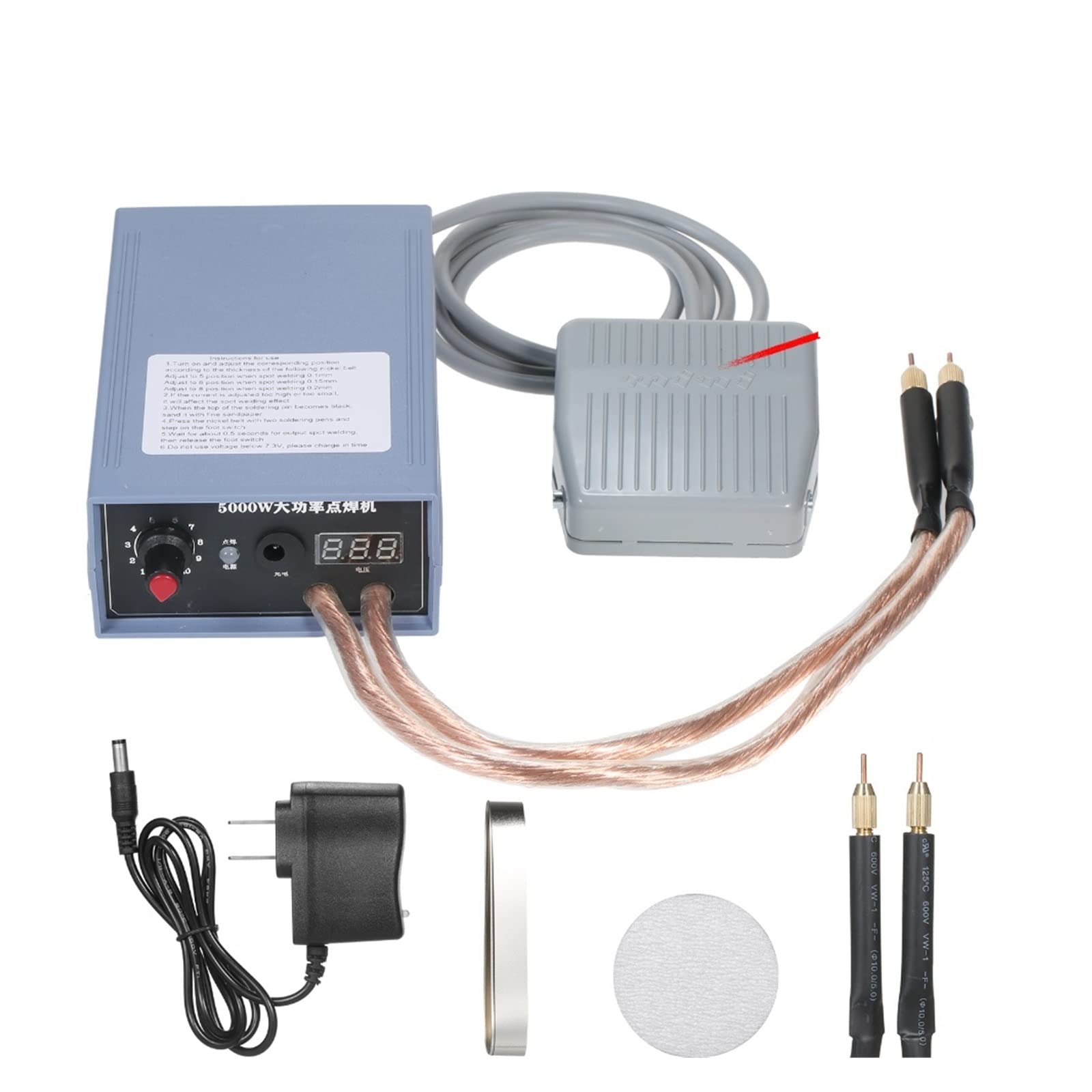 Machine de soudage par points portable 5000W avec pédale pour batterie de bricolage