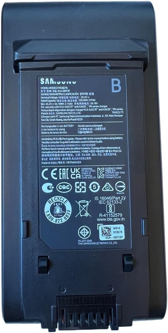 Vacuum Cleaner Lithium Battery, Rechargeable Battery. Compatible for Samsung. VCA-SBTC97/VCA-SBTC97S(VCA-SBTC97), xi1e1l6i0n1jian