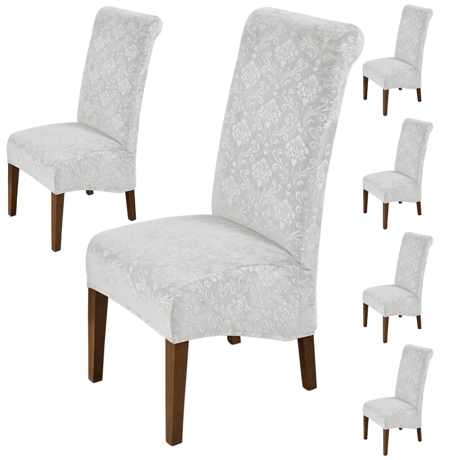 Velvet Dining Chair Covers - Set of 6 -11