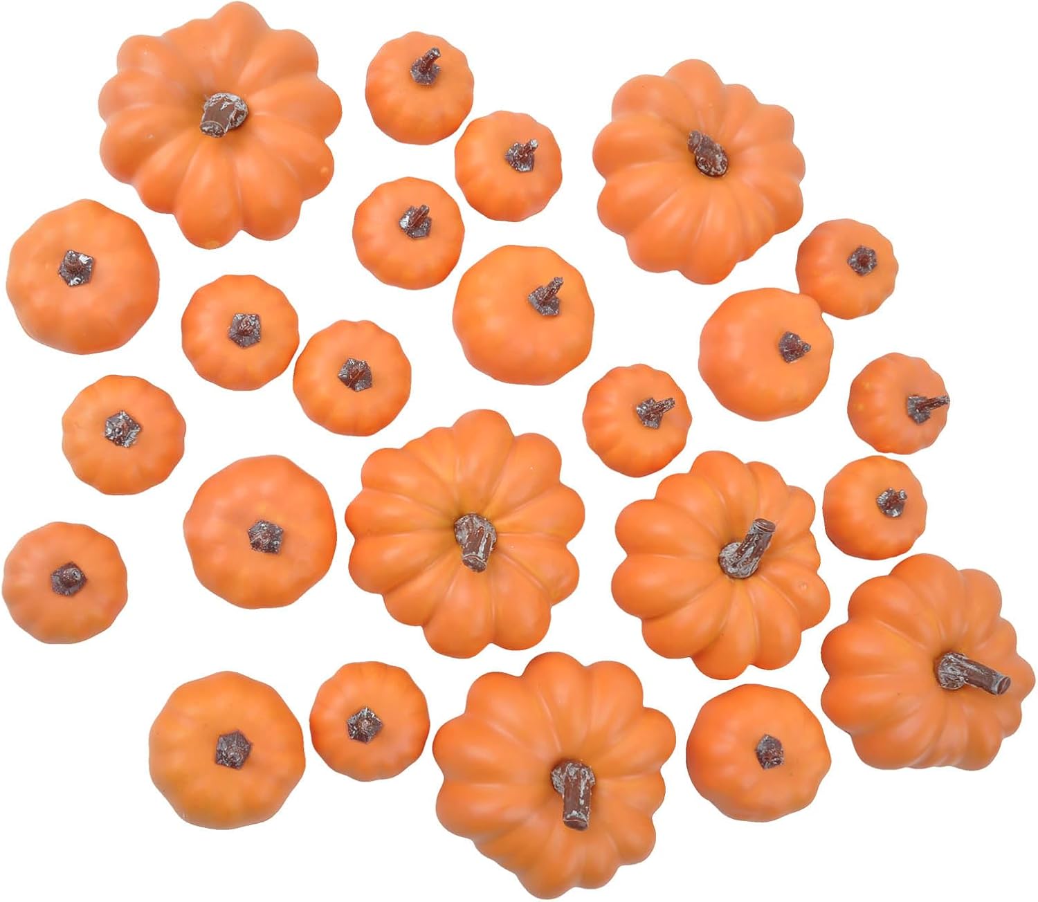 Pumpkin Decorating Kit 24Pcs Different Sizes Mini Pumpkins for Decorating Fake Pumpkins Thanksgiving Halloween Fall Home Centerpiece Decor (Orange) Pumpkin Decorating Kit 24Pcs Different Sizes Mini Pumpkins for Decorating Fake Pumpkins Thanksgiving Halloween Fall Home Centerpiece Decor (Orange)