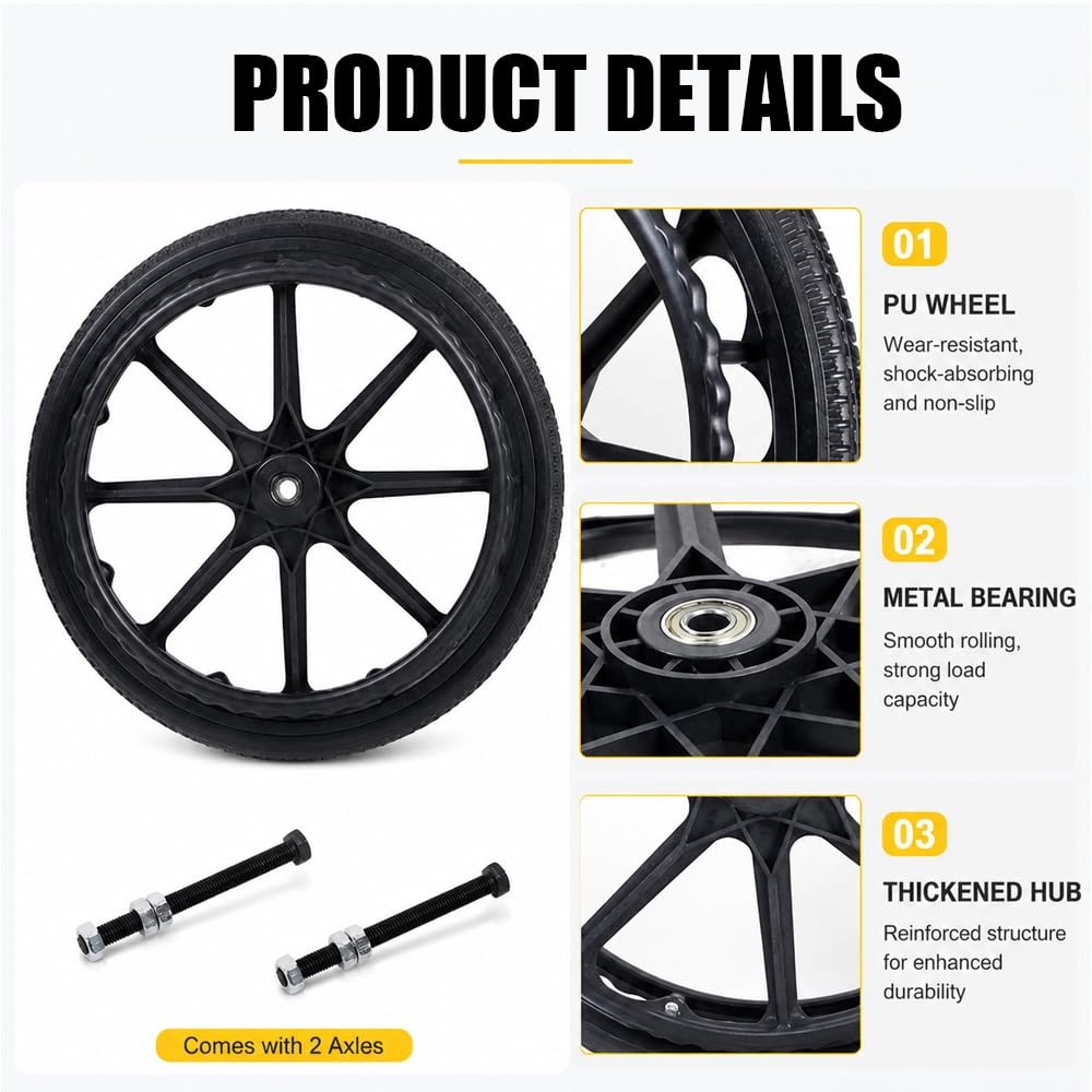 Conjunto De 2 Rueda Trasera Para Silla De Ruedas, Repuestos Para Neumáticos De 20/22/24", Neumáticos Todoterreno Para Silla De Ruedas