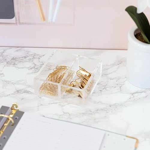 Miniatura 7 de russell+hazel Caja de archivos de acrílico delgada, transparente, 4.5" x 12.25" x 10"