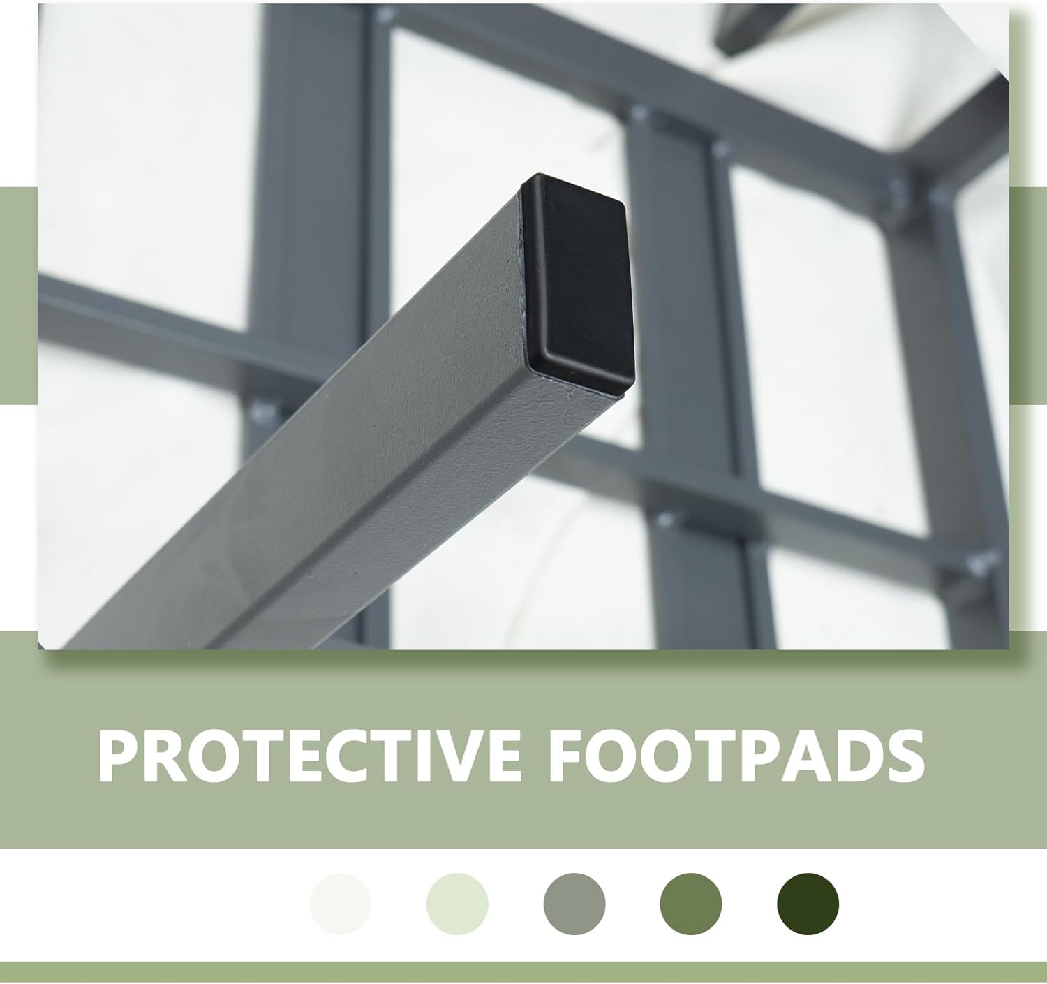 2 Pieces Outdoor Ottomans for Patio, No-Assembly Aluminum Outdoor Patio Footstool with Gray Cushions, Small Aluminum Patio Seat for Porch Yard Garden Deck, Grey Frame