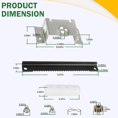 Miniatura 7 de 753-11064B CR12 Kit de servicio de dirección para Cub Cadet CC30 CC30H CC30E Hydro Mini Riders/MTD Columbia CR30 / Craftsman R1000 cortacésped
