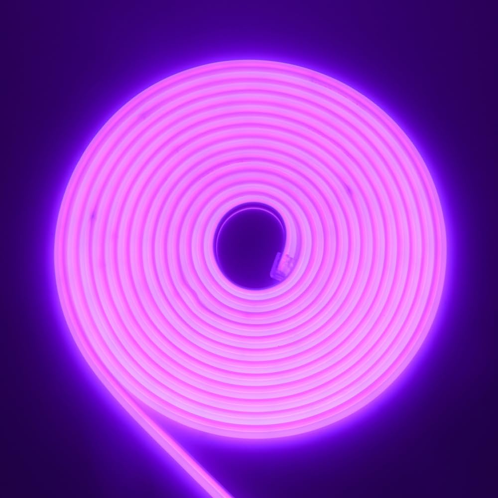 KISUFU 220V Tira de LED Neon COB, 288LEDs/m Flexible Cada Corte de 50cm, IP65 Impermeable Tira Luces con Dimmer Para Interior Exterior Decoración