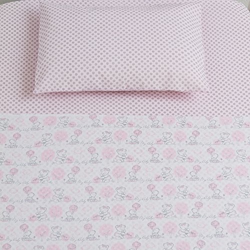 Jogo De Berço Compose 02 Peças, Papi Textil, Rosa