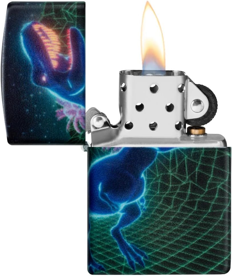 Encendedor Zippo personalizado diseño Cyber Dino con brillo miniatura 4