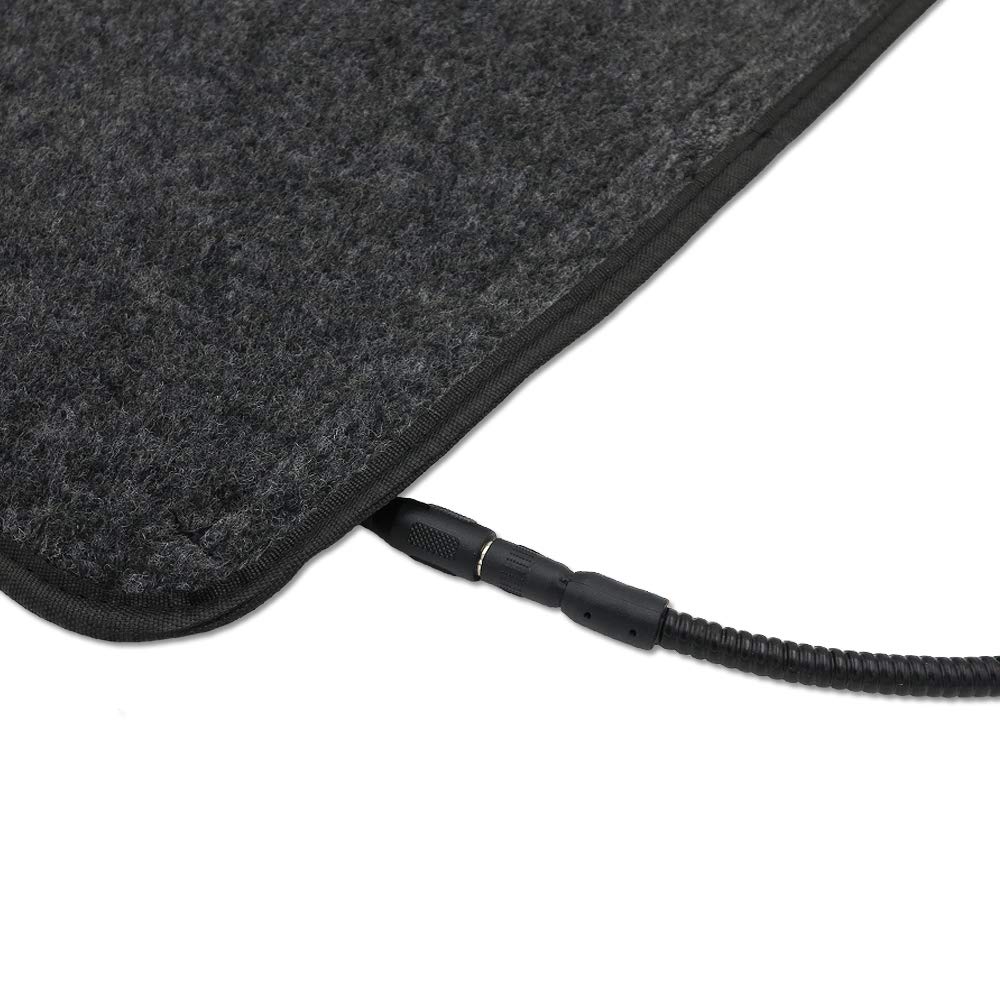 thermodog 3523001 beheizte Tierliegematte, Wollvlies, 580x810x7mm, 24V / 50W, Steckernetzteil absteckbar