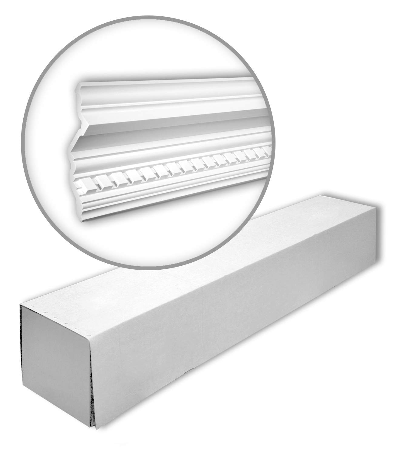 Corniches Profhome 150110 moulure plafond polyuréthane rigide 19.2 x 16.2 cm rénovation salon