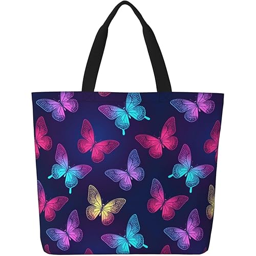 Famame Canvas Tote Bag Large Women Casual Shoulder Bag Handbag Reusable Multipurpose Shopping Grocery Bag For Outdoors…