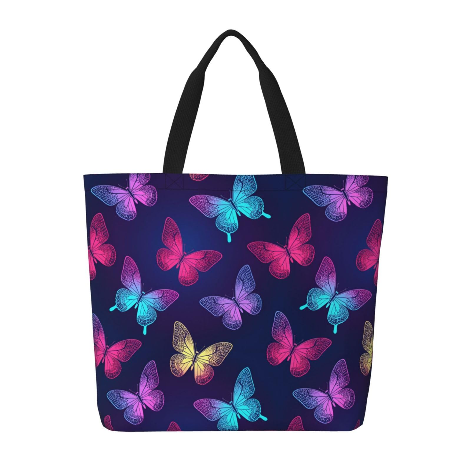 Famame Canvas Tote Bag Large Women Casual Shoulder Bag Handbag Reusable Multipurpose Shopping Grocery Bag For Outdoors…