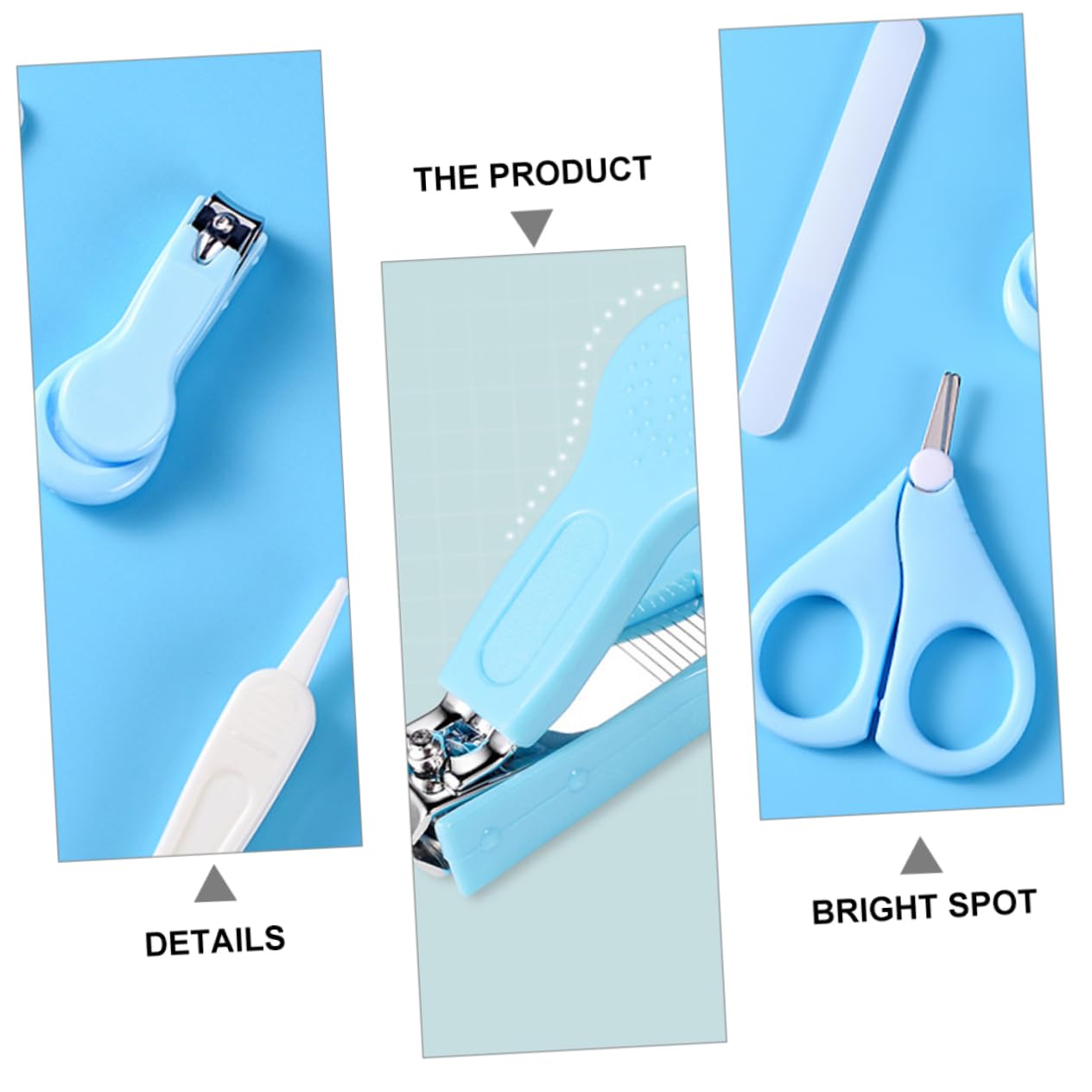 ORFOFE Infant Nail Care Kit 2 Sets Nail Clipper Set Scissors Tweezers Storage Case Baby Grooming
