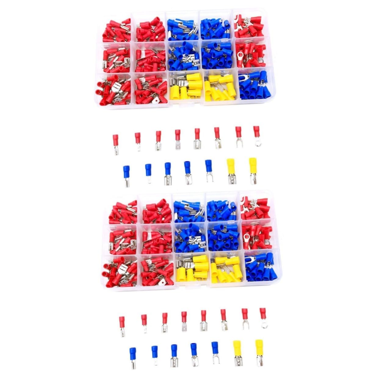 iplusmile 560 Pièces Kit De Connecteur De Fil Câble Connecteurs De Fils à Sertir Bornes D'assortiment Connecteurs à Sertir Électriques Patte Bornes Thermorétractables Cosse à Souder Étanche