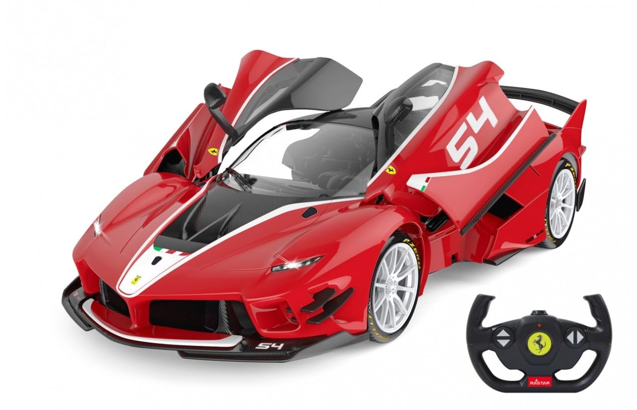 JAMARA 405169 - Ferrari FXX K Evo 1:14 drzwi ręczne 2,4 GHz - oficjalnie licencjonowane, ok. 1 godzina jazdy, ok. 11 km/h, idealnie odtworzone szczegóły, szczegółowe wnętrze, światło LED, czerwone